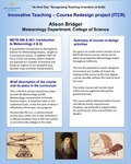 METR 060 & 061: Introduction to Meteorology Course Redesign by Alison Bridger