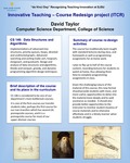 CS 146: Data Structures and Algorithms Course Redesign by David Taylor