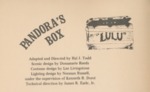 Lulu Pandora's Box (1973) by San Jose State University, Theatre Arts