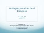 Writing Opportunities Panel Presentation