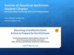 Presentation with Kimberly Johnson, Certified Archivist