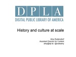 History and culture at scale