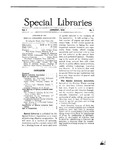 Special Libraries, January 1910 by Special Libraries Association