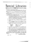 Special Libraries, March 1920 by Special Libraries Association
