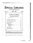 Special Libraries, July 1933 by Special Libraries Association