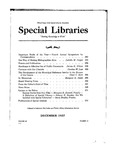 Special Libraries, December 1937