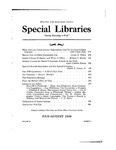 Special Libraries, July-August 1938 by Special Libraries Association