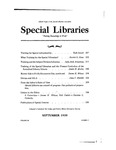 Special Libraries, September 1938