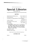 Special Libraries, October 1938