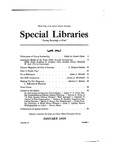 Special Libraries, January 1939