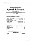 Special Libraries, December 1939