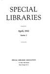 Special Libraries, April 1942 by Special Libraries Association