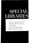 Special Libraries, January 1962 by Special Libraries Association