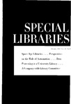 Special Libraries, October 1962 by Special Libraries Association