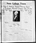 State College Times, February 24, 1932 by San Jose State University, School of Journalism and Mass Communications