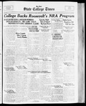State College Times, October 12, 1933 by San Jose State University, School of Journalism and Mass Communications